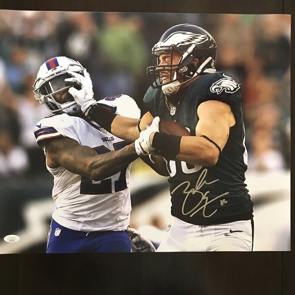 Zach Ertz Philadelphia Eagles Autograph Signed 16x20 Photo JSA